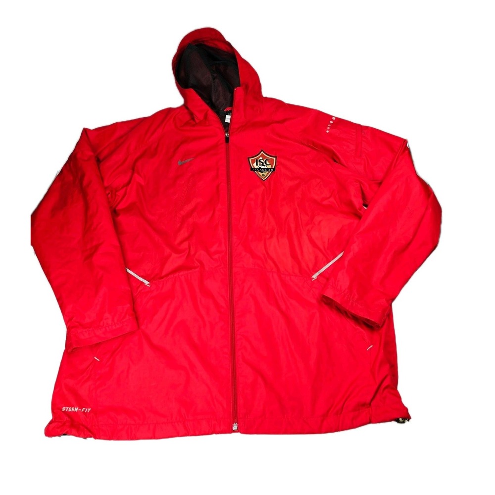 Nike Storm-FIT ISC Issaquah Soccer‎ Club Team Full Zip Hooded Jacket XL Red